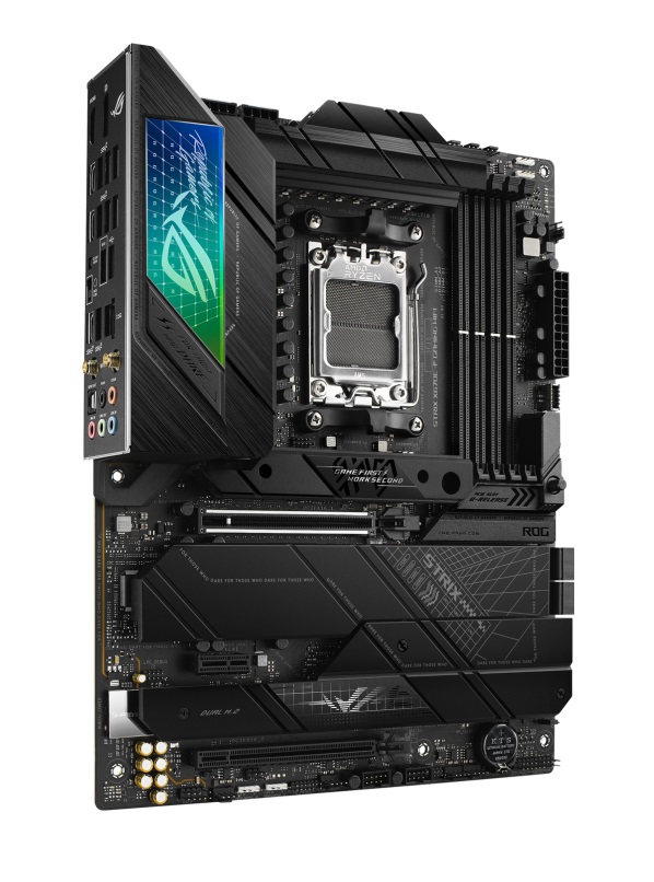 X670E ATX Motherboard: AM5 Socket For AMD Ryzen 7000 Series Processors<BR>4x DDR5, 4x SATA 6Gb/s, PCIe 5.0, 2x M.2 Gen5 + 2x M.2 Gen4, USB 3.2, 2.5GbE LAN, Wi-Fi 6E + Bluetooth, ROG SupremeFX 7.1 Audio, HDMI/DP  